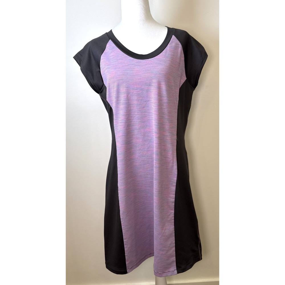 Title nine Black & Lavender Space-Dye Athletic Mini Dress